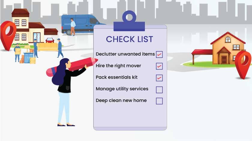 Woman Ticking the Checklist of Local Shifting Tasks