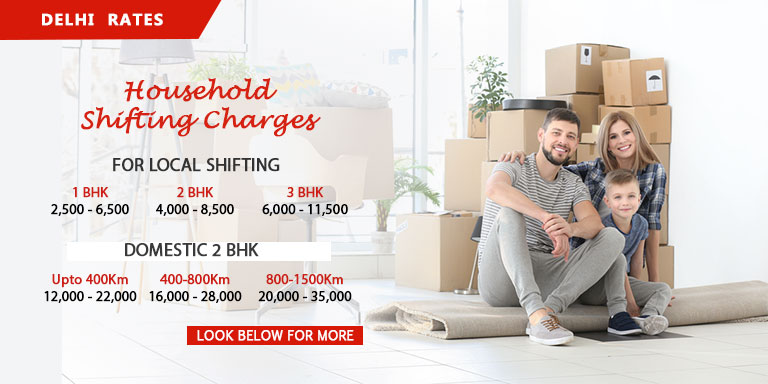 Packers and Movers Delhi Charges at Standard Rates
