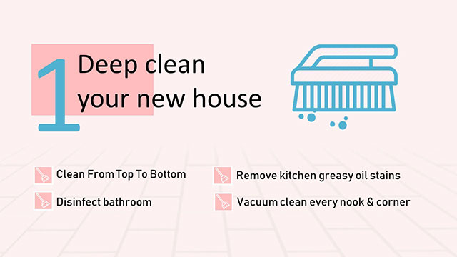 Deep clean your new house